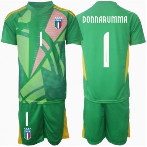 Itálie Gianluigi Donnarumma #1 Brankářské Dětské Venkovní dres komplet ME 2024 Krátký Rukáv (+ trenýrky)